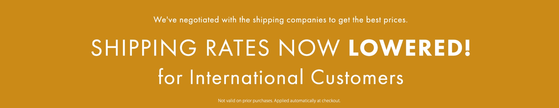 New Lower International Shipping Costs