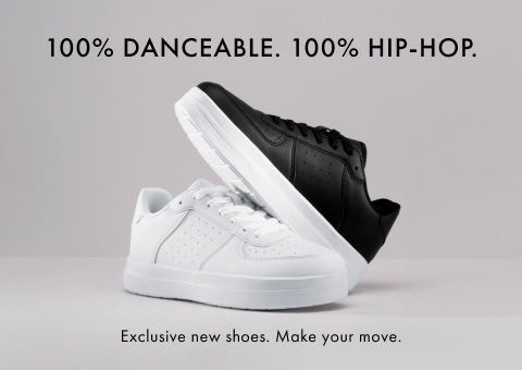 100% Danceable. 100% Hip Hop. Exclusive new shoes. Make your move.