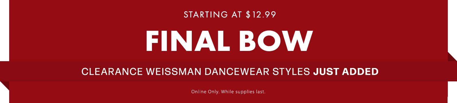 Weissman Dancewear Clearance Styles
