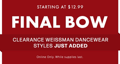 Weissman Dancewear Clearance Styles