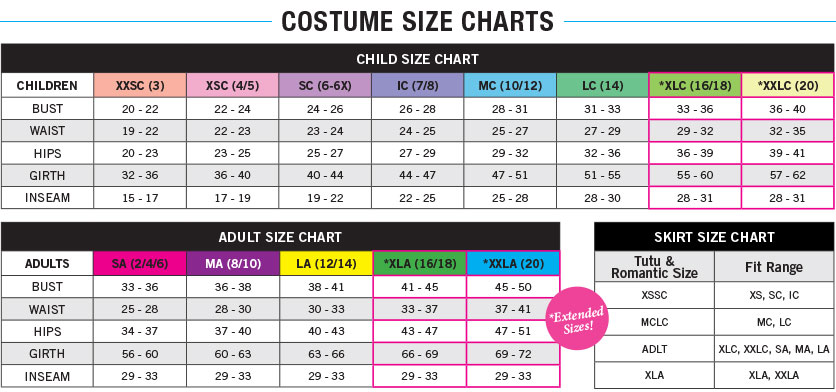 05 Size Chart
