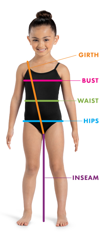 Capezio Girl's Dancewear Sizing Guide - Dancewear Centre